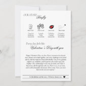 Valentijnsdag Krant Ons liefdesverhaal Roze lippen Kaart (Achterkant)