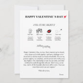 Valentijnsdag krant Tijdlijn Ons liefdesverhaal Kaart (Achterkant)