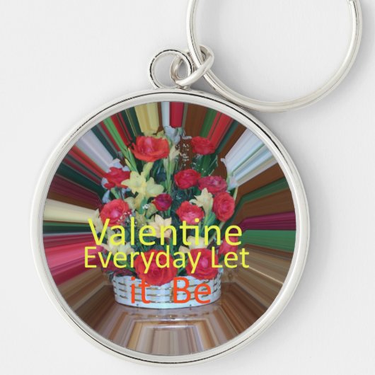 Valentijnsdag Kunstprint Sleutelhanger (Voorkant)