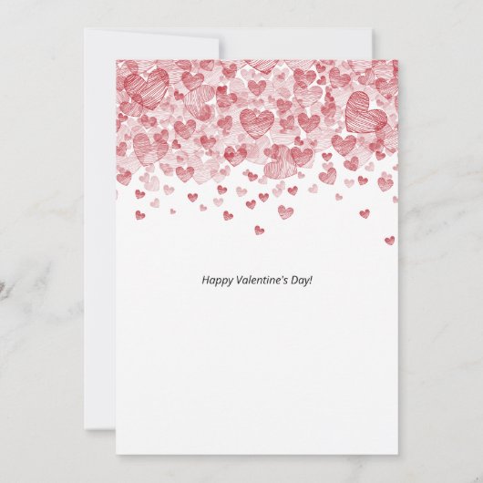 Valentijnsdag kussen met je selfie foto kaart (Achterkant)