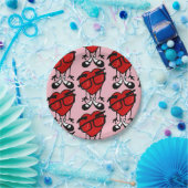 VALENTIJNSDAG KUTE RED-PATROON PAPIER BORD (Feest)