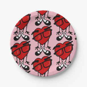 VALENTIJNSDAG KUTE RED-PATROON PAPIER BORD
