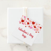 Valentijnsdag Label, rode en roze hart grens Bedankjes Labels (In situ)