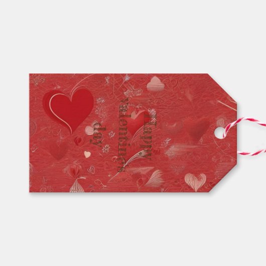 Valentijnsdag Label Set Cadeaulabel (Voorkant (Horizontaal))