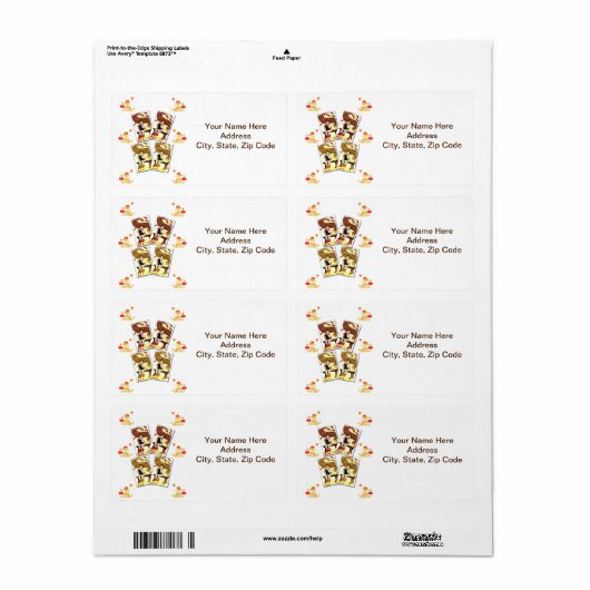 Valentijnsdag Labels (Full Sheet)