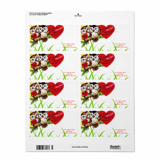 Valentijnsdag Labels  (Full Sheet)