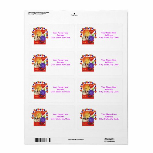 Valentijnsdag Labels (Full Sheet)