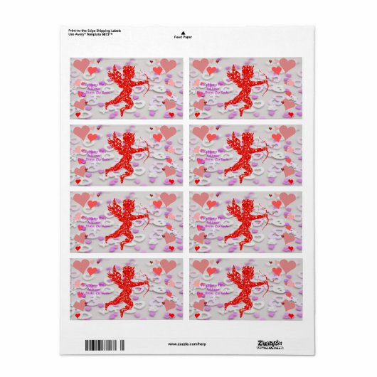 Valentijnsdag Labels (Full Sheet)