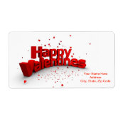 Valentijnsdag Labels (Voorkant)