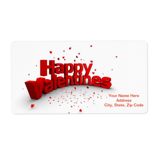 Valentijnsdag Labels (Voorkant)