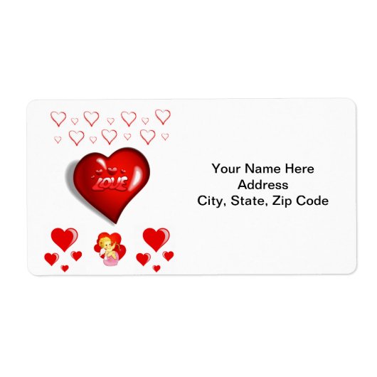 Valentijnsdag Labels  (Voorkant)