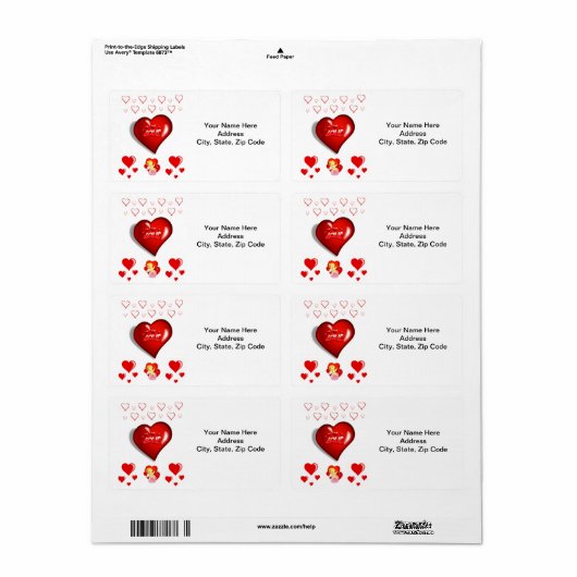 Valentijnsdag Labels  (Full Sheet)