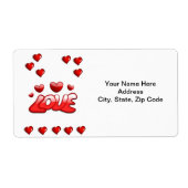 Valentijnsdag Labels (Voorkant)