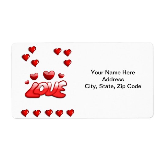 Valentijnsdag Labels (Voorkant)