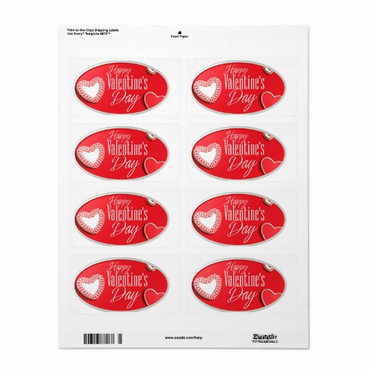 Valentijnsdag Labels (Full Sheet)