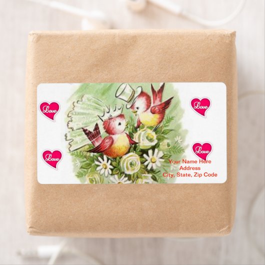 Valentijnsdag Labels  Bird (Insitu)