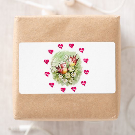 Valentijnsdag Labels Bird (Insitu)