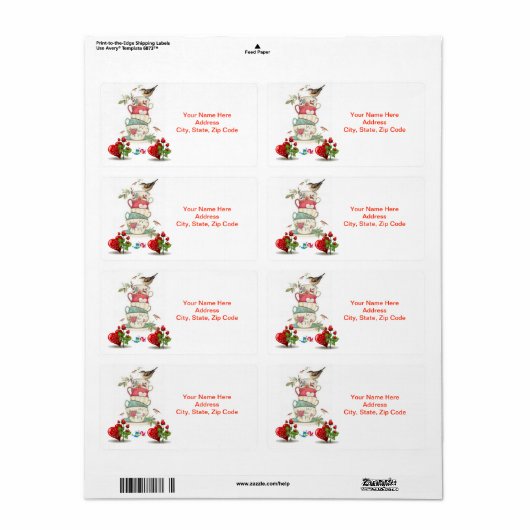 Valentijnsdag Labels Bird (Full Sheet)