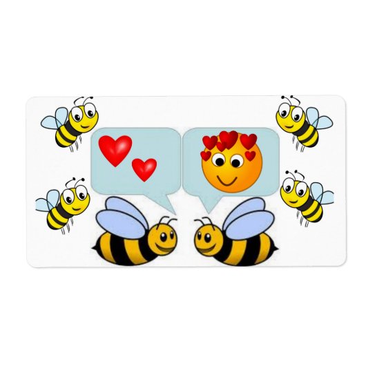 Valentijnsdag Labels Bumblebee (Voorkant)