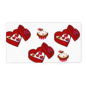 Valentijnsdag Labels Chocolade (Voorkant)