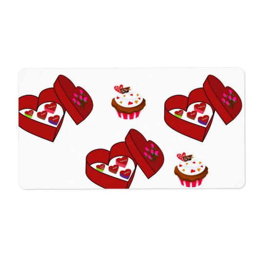 Valentijnsdag Labels Chocolade (Voorkant)