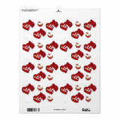 Valentijnsdag Labels Chocolade (Full Sheet)