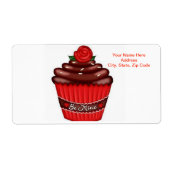 Valentijnsdag Labels Cupcake (Voorkant)