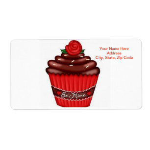 Valentijnsdag Labels Cupcake