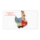 Valentijnsdag Labels  Duck (Voorkant)