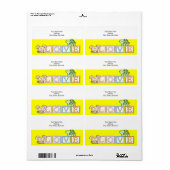 Valentijnsdag Labels - Geel schilderen (Full Sheet)