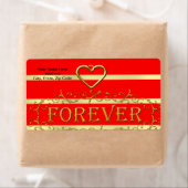 Valentijnsdag Labels Gold Forever Hearts (Insitu)