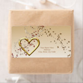 Valentijnsdag Labels Gold Heart (Insitu)