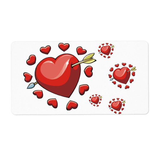 Valentijnsdag labels hart (Voorkant)