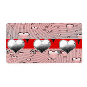 Valentijnsdag labels hart (Voorkant)