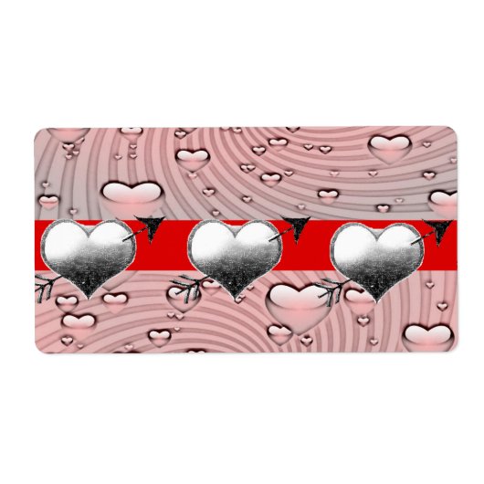 Valentijnsdag labels hart (Voorkant)