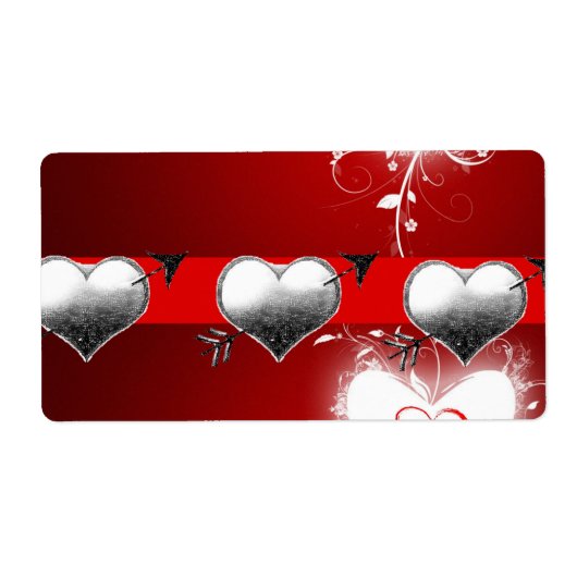 Valentijnsdag labels hart (Voorkant)