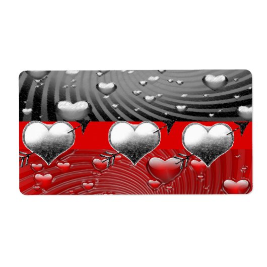 Valentijnsdag labels hart (Voorkant)