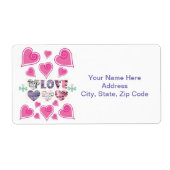 Valentijnsdag labels hart (Voorkant)