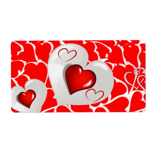 Valentijnsdag labels hart (Voorkant)