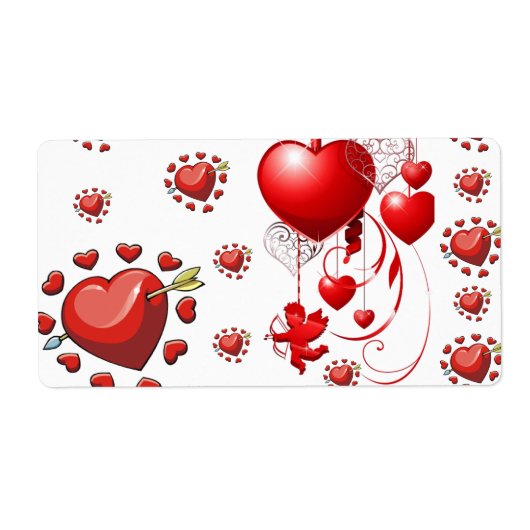 Valentijnsdag labels hart (Voorkant)