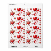 Valentijnsdag labels hart (Full Sheet)