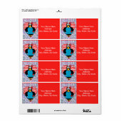 Valentijnsdag Labels Heart Penguin Hearts (Full Sheet)