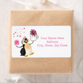 Valentijnsdag Labels Heart Penguin Hearts (Insitu)