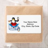 Valentijnsdag Labels Heart Penguin Hearts (Insitu)