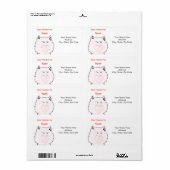 Valentijnsdag labels kat (Full Sheet)