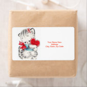 Valentijnsdag Labels  Kitten (Insitu)