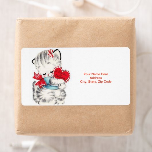 Valentijnsdag Labels  Kitten (Insitu)