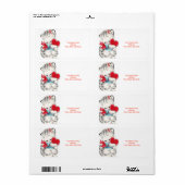 Valentijnsdag Labels  Kitten (Full Sheet)