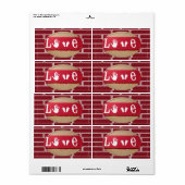 Valentijnsdag Labels Love (Full Sheet)