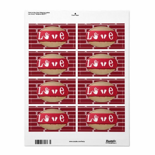 Valentijnsdag Labels Love (Full Sheet)